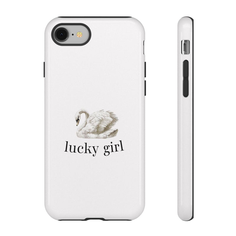 Lucky Girl Swan Phone Case — Cute Feminine Protective Tough Case